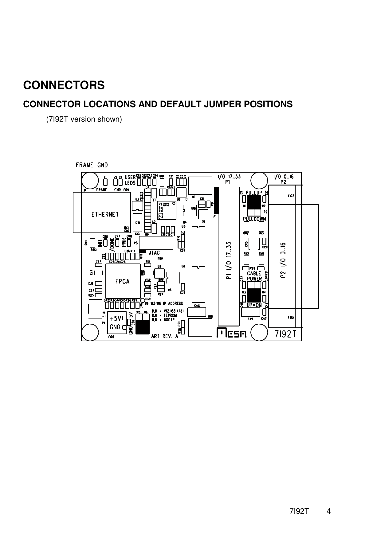 Connector Locations and Default Jumper Positions